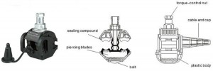 waterproof insulation piercing connector, cable connector